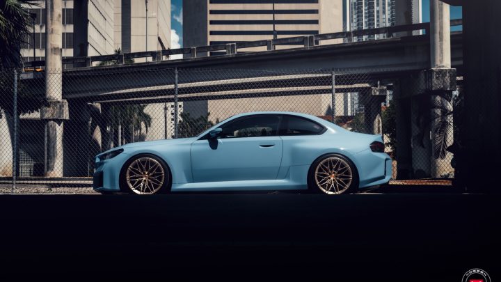 Zandvoort Blue BMW M2 - Vossen Forged S1-02 Wheels in Patina Gold Image 1