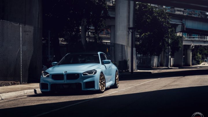 Zandvoort Blue BMW M2 - Vossen Forged S1-02 Wheels in Patina Gold Image 2