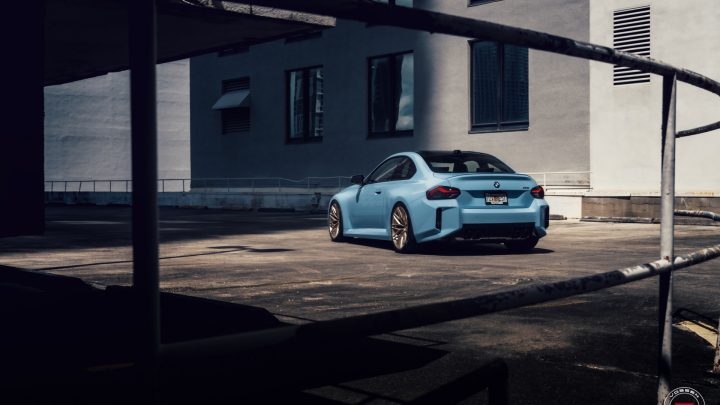 Zandvoort Blue BMW M2 - Vossen Forged S1-02 Wheels in Patina Gold Image 3