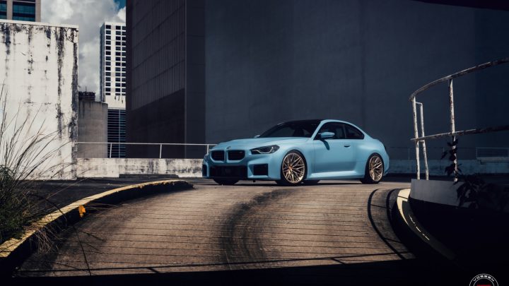 Zandvoort Blue BMW M2 - Vossen Forged S1-02 Wheels in Patina Gold Image 6