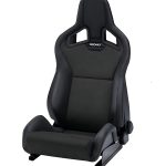 RECARO Dynamic Series Cross Sportster CS Driver Seat in Vinyl Black / Suede Black with Silver Logo [414.100.3216]