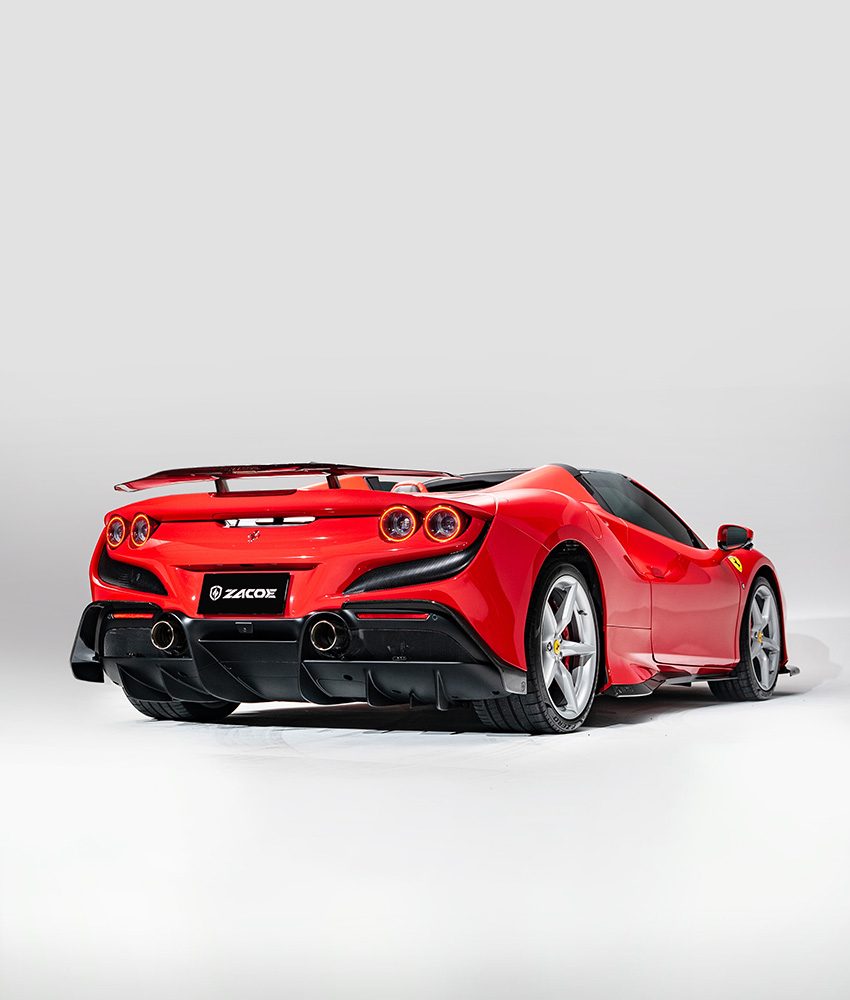 F8 2点 ZACOE Carbon Fiber Rear Side Flaps for F142MFL Ferrari F8 Tributo