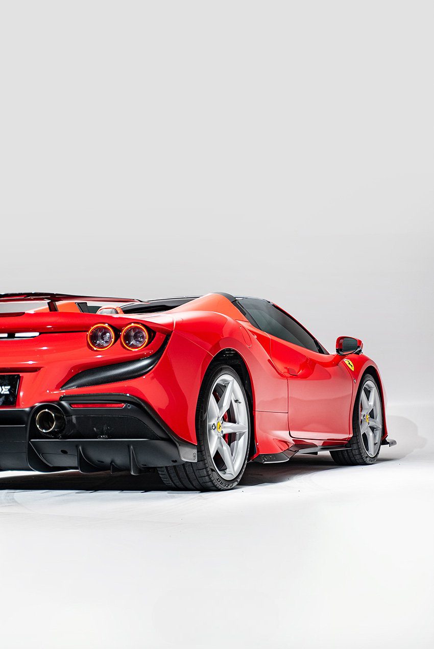 ZACOE Carbon Fiber Rear Side Flaps for F142MFL Ferrari F8 Tributo