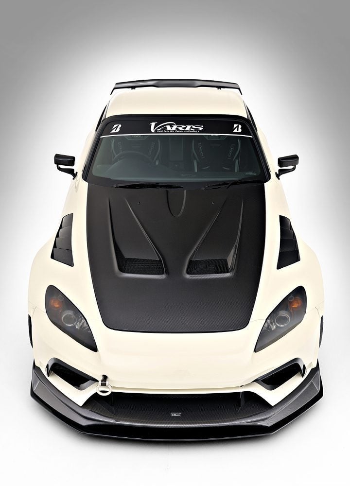 Varis Arising-II Semi Wide Body Kit for AP1 / AP2 Honda S2000 Installed on White S2000 - Upper Front View of Car