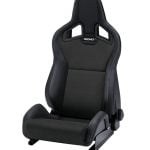 RECARO Dynamic Series Cross Sportster CS Passenger Seat in Black Leather with Silver Logo [414.200.3217]