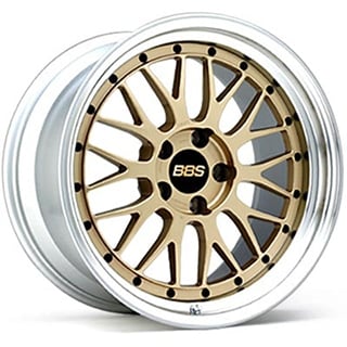 BBS Forged Line LM Wheel (20×12 5-130 +72) in Diamond Gold & Diamond-Cut Lip [LM473GPK-BKBD]