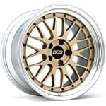 BBS Forged Line LM Wheel (20x12 5-130 +50) in Diamond Gold & Diamond-Cut Lip [LM472GPK-BKBD]