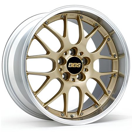 BBS Forged Line RS-GT Wheel (18×8 5-130 +50) in Gold & Silver Diamond-Cut [RS956G]
