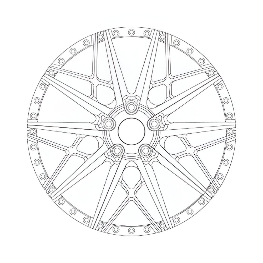 Avant Garde Custom Forged Series F238 Three-Piece Wheel