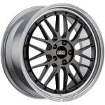 BBS Forged Line LM Wheel (18x8 5-108 +35) in Diamond Black & Diamond-Cut Lip [LM122DBPK]