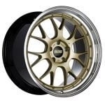 BBS Forged Line LM-R Wheel (20x11 5-120 +40) in Gold with Diamond-Cut Lip [LM340GLBKBD]