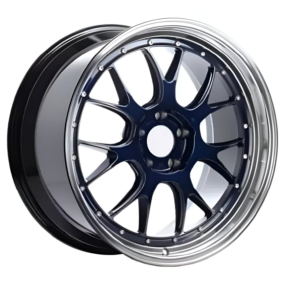 BBS Forged Line LM-R Wheel (20x9.5 5-120 +23) in Navy Blue with Diamond-Cut Lip [LM317NB-BKBD]
