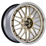 BBS Forged Line LM Wheel (18x8.5 5-100 +45) in Gold & Diamond-Cut Lip [LM264GPK]