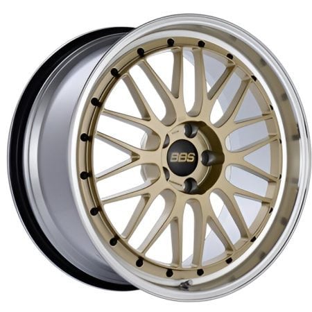 BBS Forged Line LM Wheel (18×8.5 5-100 +45) in Gold & Diamond-Cut Lip [LM264GPK]
