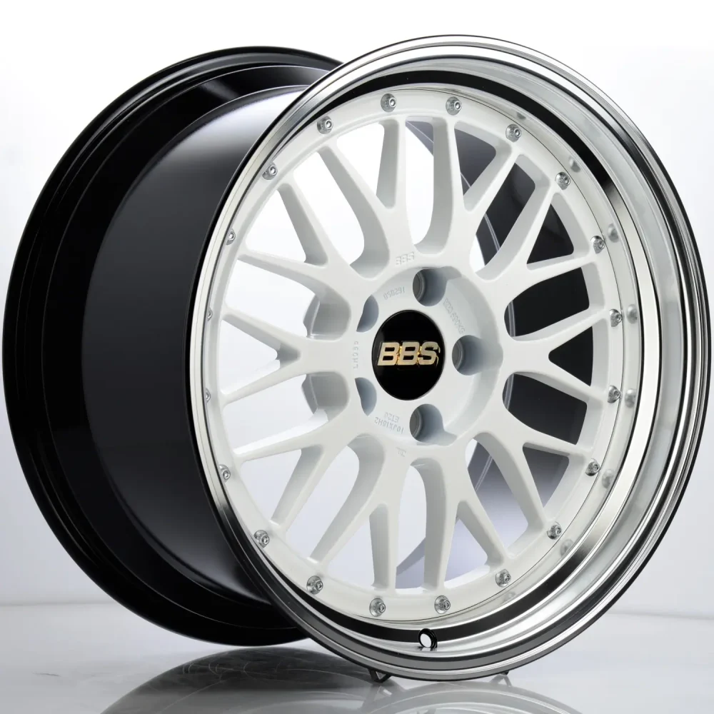 BBS Forged Line LM Wheel (18x10 5-114.3 +20) in White Blue & Diamond-Cut [LM086WBP-BKBD]