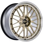 BBS Forged Line LM Wheel (18x10.5 5-108 +35) in Gold & Diamond-Cut Lip [LM123GPK]