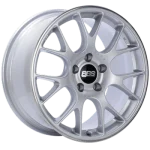 BBS CH-R Wheel in Satin Black Center w/ Motorsport Etching & Brilliant Silver Lip SS Rim Protector (2011.5 5x130 +65)