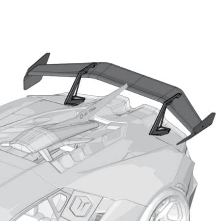 ZACOE Carbon Rear Wing for LB744 Lamborghini Revuelto