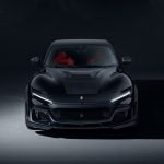 NOVITEC ESTESO Widebody Kit for F175 Ferrari Purosangue [F6 666 00/F6 666 83] Installed on Black Purosangue - Front View of Car