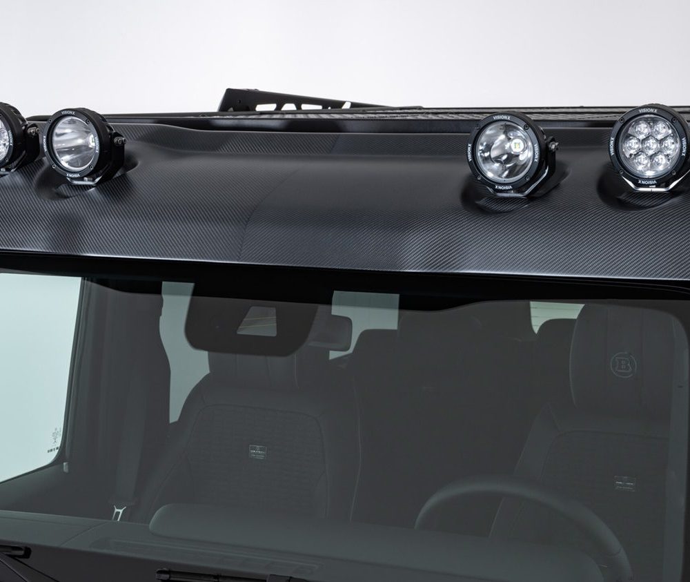 BRABUS Carbon Front Roof Wind Deflector with LED Lights for W463A Mercedes-AMG G63 [464-820-CARBON-G/464-820-CARBON-M] with Lights Off