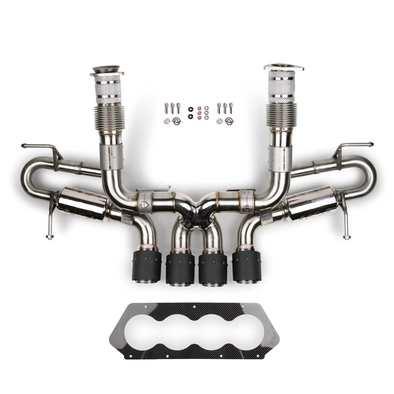 Fabspeed Valved Center Exit Conversion Exhaust System for Chevrolet C8 Corvette E-Ray / Stingray [FS.CHEVY.C8CECK.VLV]