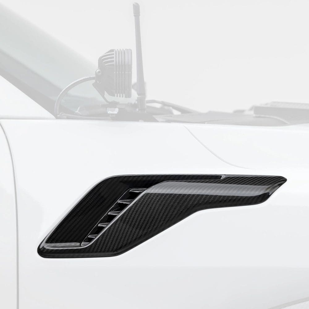 thumbnail image 2 of Black Mesh Front Fender Side Vent Covers For 2015-2023 Ford Mustang – Matte Black, Adhesive 2 of 4