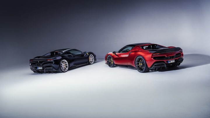 Novitec Ferrari 296 GTB In Nero & Rosso Scuderia - Carbon Fiber Body Kit And Forged Wheels