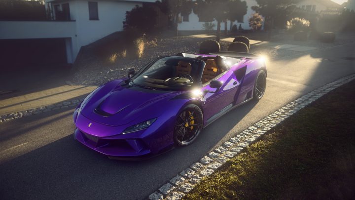 Purple Novitec Ferrari F8 N-Largo Spider - Carbon Fiber Widebody Kit & Vossen NF10 Wheels