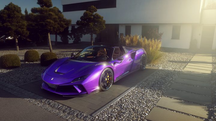 Purple Novitec Ferrari F8 N-Largo Spider - Carbon Fiber Widebody Kit & Vossen NF10 Wheels
