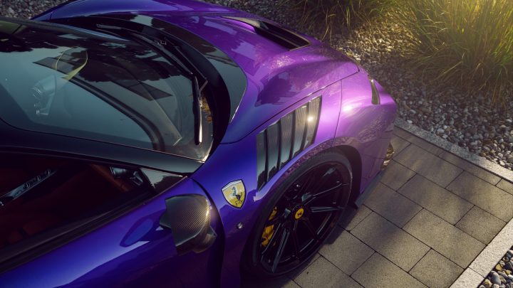 Purple Novitec Ferrari F8 N-Largo Spider - Carbon Fiber Widebody Kit & Vossen NF10 Wheels