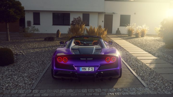 Purple Novitec Ferrari F8 N-Largo Spider - Carbon Fiber Widebody Kit & Vossen NF10 Wheels
