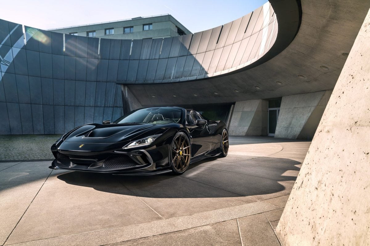 Nero Ferrari F8 Spider Refined With Novitec Carbon Fiber Aero & Wheels