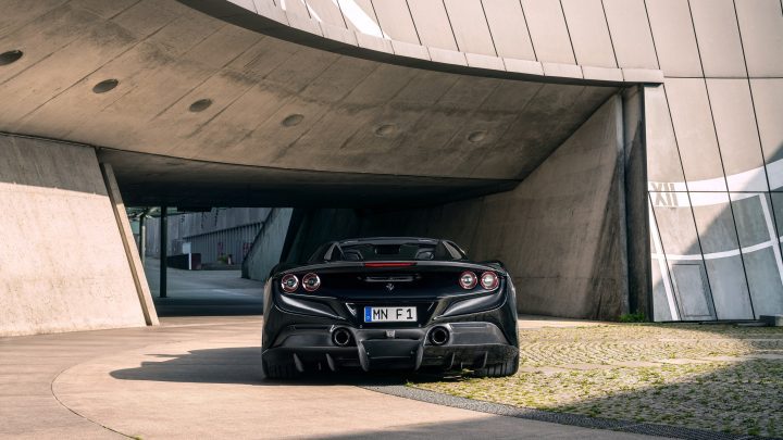 Nero Ferrari F8 Spider Refined With Novitec Carbon Fiber Aero & Wheels
