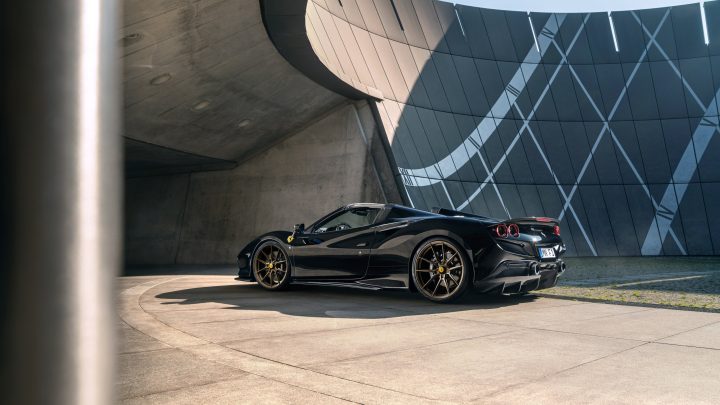 Nero Ferrari F8 Spider Refined With Novitec Carbon Fiber Aero & Wheels