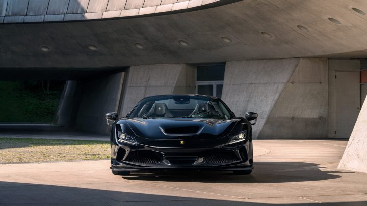 Nero Ferrari F8 Spider Refined With Novitec Carbon Fiber Aero & Wheels