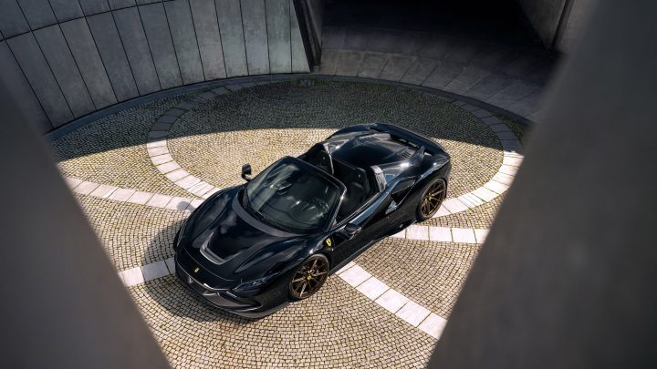 Nero Ferrari F8 Spider Refined With Novitec Carbon Fiber Aero & Wheels