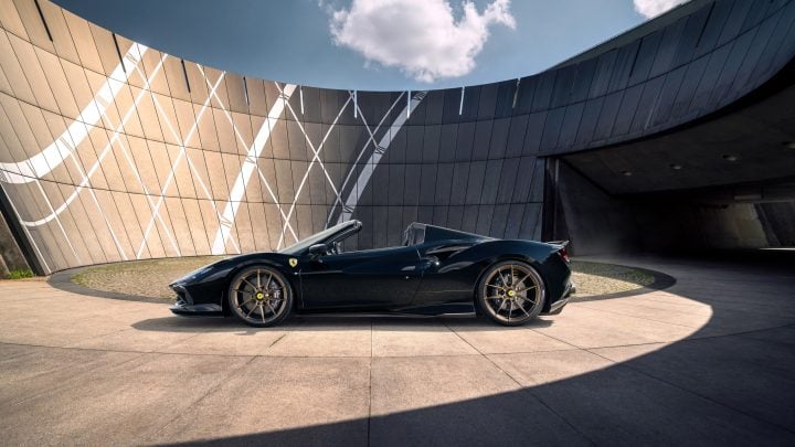 Nero Ferrari F8 Spider Refined With Novitec Carbon Fiber Aero & Wheels