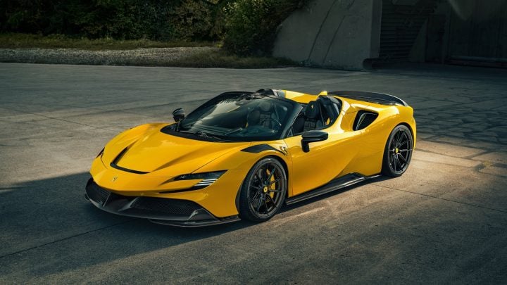 Giallo Modena Novitec Ferrari SF90 Spider - Carbon Fiber Body Kit And Vossen NF10 Wheels