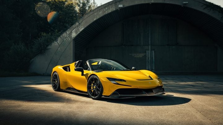 Giallo Modena Novitec Ferrari SF90 Spider - Carbon Fiber Body Kit And Vossen NF10 Wheels