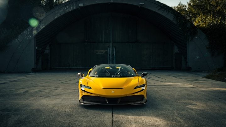 Giallo Modena Novitec Ferrari SF90 Spider - Carbon Fiber Body Kit And Vossen NF10 Wheels