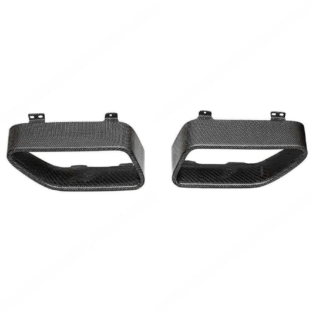Exotic Car Gear Carbon Tail Pipe Tip Surrounds for McLaren 12C / 650S [ECG-MCL-TP-2X , ECG-MCL-TP-2X-1 , ECG-MCL-TP-2X-1-1 , ECG-MCL-TP-2X-1-1-1] in Silver Mesh