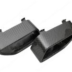 Exotic Car Gear Carbon Tail Pipe Tip Surrounds for McLaren 12C / 650S [ECG-MCL-TP-2X , ECG-MCL-TP-2X-1 , ECG-MCL-TP-2X-1-1 , ECG-MCL-TP-2X-1-1-1] in Silver Mesh - Closeup