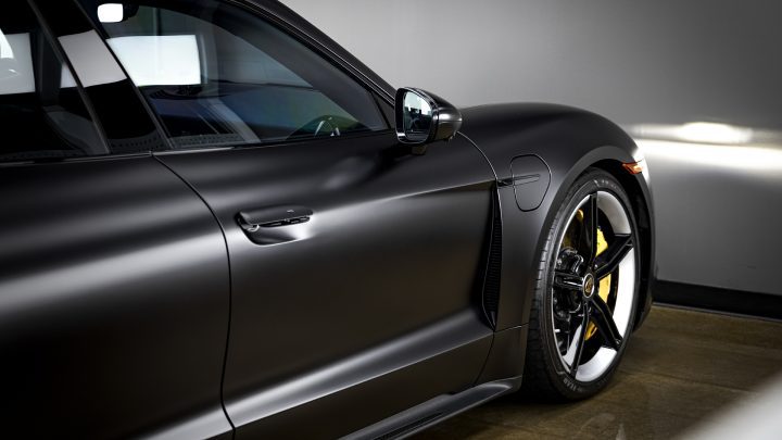 Stealth Black Porsche Taycan Turbo S – Ceramic Window Tint, PPF, Ceramic Coating and More