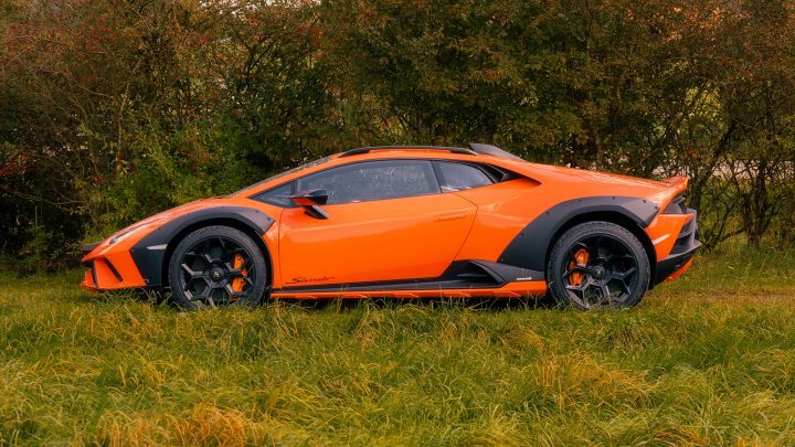 Arancio Borealis Lamborghini Huracan Sterrato - Novitec x Vossen NL5 Forged Wheels in Satin Black