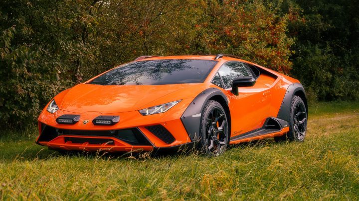 Arancio Borealis Lamborghini Huracan Sterrato - Novitec x Vossen NL5 Forged Wheels in Satin Black