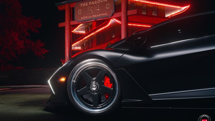 Nero Noctis Lamborghini Revuelto - Vossen GEN-91 Three-Piece Forged Wheels in Matte Black w/ Polished Lips