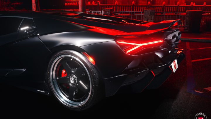 Nero Noctis Lamborghini Revuelto - Vossen GEN-91 Three-Piece Forged Wheels in Matte Black w/ Polished Lips