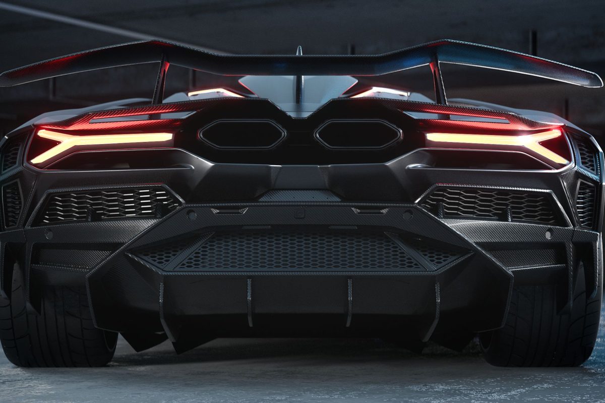 Revuelto Carbon Fiber Body - Diffuser