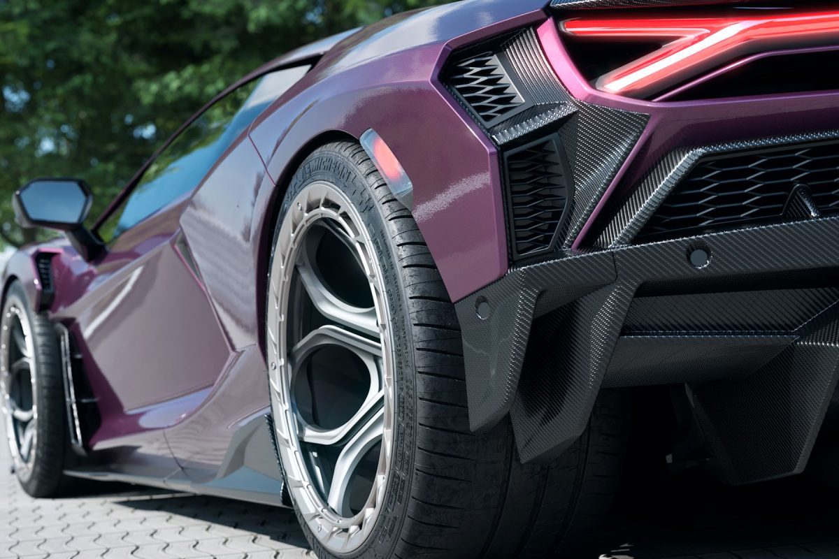 Revuelto Carbon Fiber Body - Rear Quarter