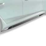 ADRO Carbon Side Skirts for G90 BMW M5 Installed on Green M5 & Part Highlighted - Close View of Side Skirts